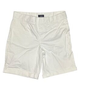 NYDJ Bermuda Shorts Women's Size 10 White Denim Jean Lift Tuck Beach Walk Casual